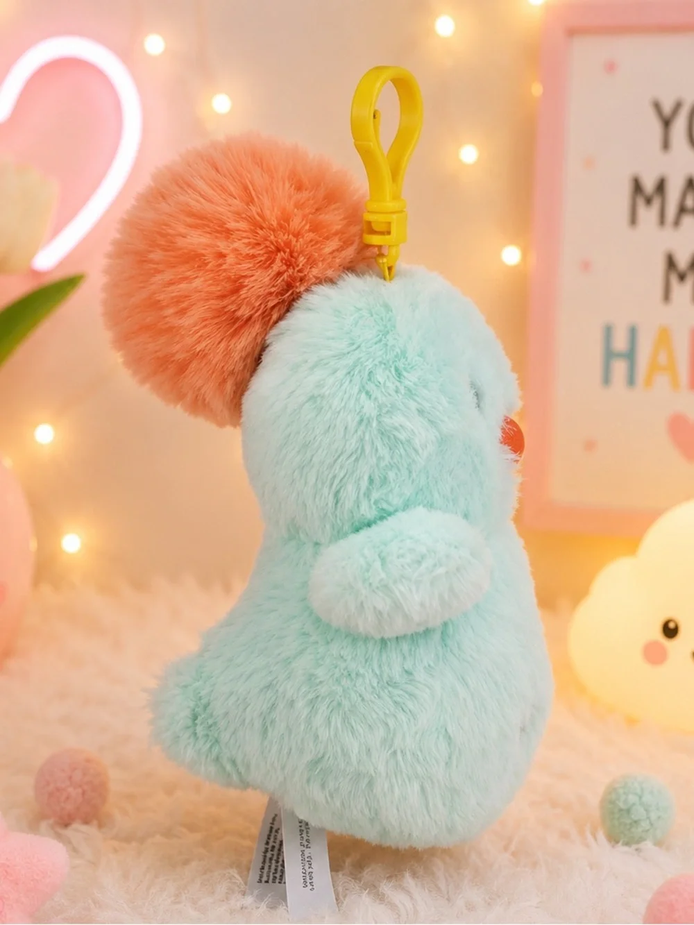 Mint Green Chicken Chick Bag Charm  By Spark Create Imagine 5”